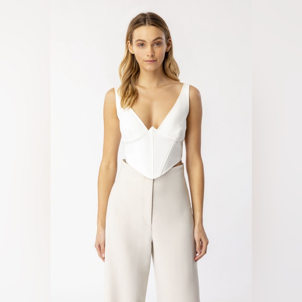 Revolve BARDOT Bronte Corset Top sz 2 / XS off white - Picture 2 of 13